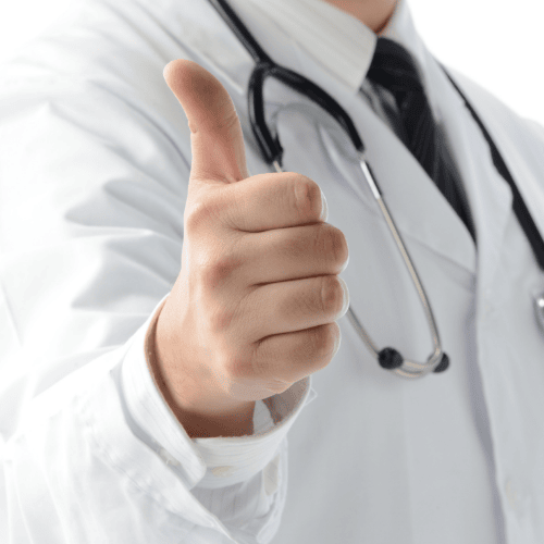 Doctor thumbs up